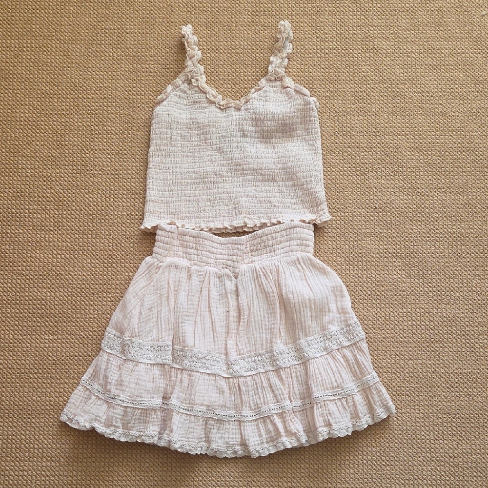 Katie J NYC Cream Kids Matching Set